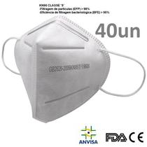 Kit 40 Máscara KN95 Registro Anvisa FDA CE emb Individualmente
