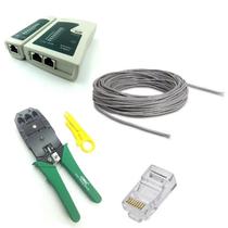 Kit 40 Metros de Cado rede Nexans + Alicate + Testador Lan + 10 conectores RJ45 Kit 40 Metros de Cado rede Nexans + Alicate + Testador Lan + 10 conectores RJ45