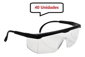 Kit 40 óculos Protetor Epi Regulagem Resistente Incolor Ca - UN / 40