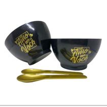 Kit 40 ou 20 metade cumbucas metade colheres bowl eu amo amar você namorados Kit 40 ou 20 metade cumbucas metade colheres bowl eu amo amar você namorados