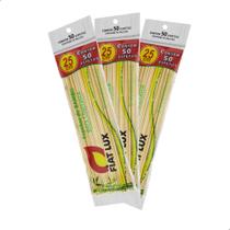 Kit 40 Pacotes de Palito de Bambu Premium para Churrascos Sustentável Fiat lux 25cm 50un