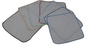 Kit 40 pano de boca branca 33x33cm com crochê para menino Kit 40 pano de boca branca 33x33cm com crochê para menino