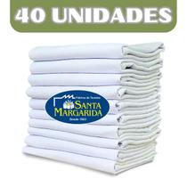 Kit 40 Panos Prato Grande Branco Liso Santa Margarida SM08 Kit 40 Panos Prato Grande Branco Liso Santa Margarida SM08