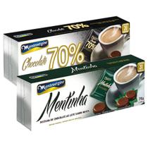 Kit 40 Pastilhas De Chocolate Montevérgine Menta E 70% Cacau