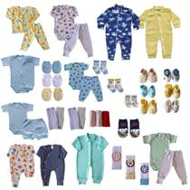 Kit 40 Peças - Bebê Body Calça Macacão Zíper Casaco Atacado