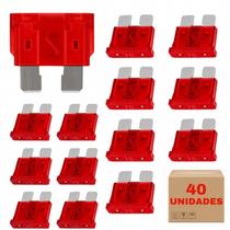 Kit 40 Peças Fusível Lamina Comum 10 Amperes Automotiva Lote