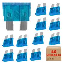 Kit 40 Peças Fusível Lamina Comum 15 Amperes Automotiva Lote