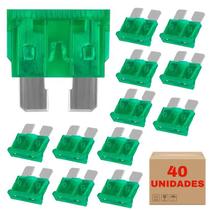 Kit 40 Peças Fusível Lamina Comum 30 Amperes Automotiva Lote