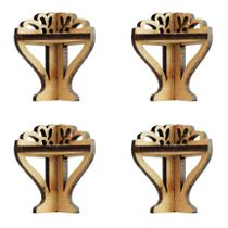 Kit 40 Pés Arabesco Para Caixa M 4x2,5 Laser Mdf Madeira