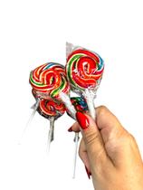 Kit 40 Pirulitos Psicodélicos Redondos 17g (5cm Diâmetro)
