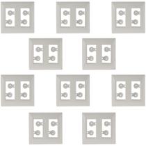 Kit 40 Placa 2 Postos Para Moveis Branco Aria Tramontina