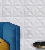 Kit 40 Placas 25x25cm 3D Decorativa Revestimento em Bruxelas Plástico PVC Auto Relevo