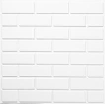 Kit 40 Placas De Pvc Revestimento 3D Tijolinho