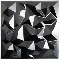 Kit 40 Placas PVC 3D Revestimento Parede Diamante 25cm