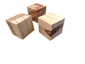 Kit 40 Quadradinhos Cubinhos Madeira 3,5 X 3,5 X 3,5 Cm