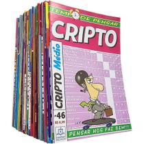 Kit 40 Revistas Passatempos Cripto Critpton Criptograma 34 pag Memória Raciocínio Lógico