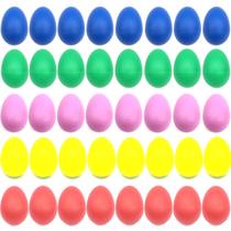 KIT 40 Shaker ovo plastico chocalho MULTICOLOR egg