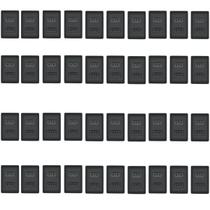 Kit 40 Tomadas Dupla Preta 2P+T Distanciadas 10A 250V Com Placa Habitat Black- FAME