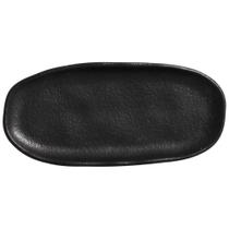 Kit 40 Travessas Oval Mini 16,5x8cm Rasa Cerâmica Preto Buff Kit 40 Travessas Oval Mini 16,5x8cm Rasa Cerâmica Preto Buff