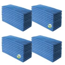 Kit 40 Unidades Fibra Azul de Limpeza Leve Para Teflon Antiaderente Porcelana Cristal Taça Inox Prataria Cerâmica