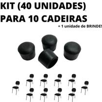 Kit 40 Unidades Ponteira Sapata Protetor Cadeira 1,6 cm 5/8 Polegada