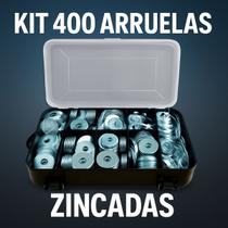 Kit 400 Arruelas Zincadas Diversas Com Estojo Portátil Ideal Para Oficina E Manutenção Kit 400 Arruelas Zincadas Diversas Com Estojo Portátil Ideal Para Oficina E Manutenção