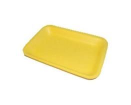 Kit 400 Bandeja De Isopor Amarela B02 Rasa 21X14X1,8Cm