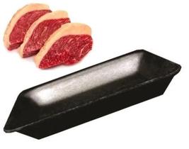 Kit 400 Bandeja De Isopor Preta B03 Funda 23,5X18X3,2Cm