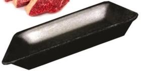 Kit 400 Bandeja De Isopor Preta B03 Funda 23,5X18X3,2Cm