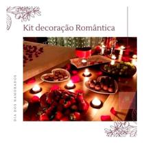 Kit 400 Pétalas De Rosas Artificiais Vermelha + 8 Velas Rechaud