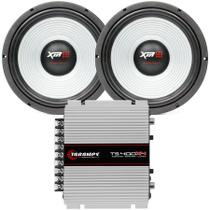 Kit 400 Rms 2 Subwoofer Orion Prata + Modulo Taramps Ts400x4