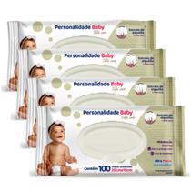 Kit 400 toalhas umedecidas personalidade baby total care 20 cm x 15 cm