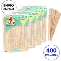 Kit 400 unidades Espátula palito depilação madeira para cera - Estilo - Estilo AH