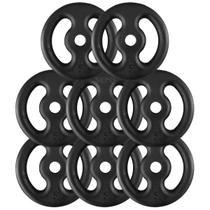 Kit 40Kg em Anilhas de Ferro Fundido com 8 Anilhas de 5Kg