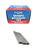 Kit 40Mil Grampos Galvanizado 26/6 Para Grampeadores