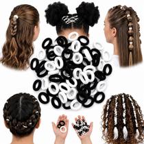 Kit 420 Xuxinhas elastico De Cabelo branco preto mini rabico Kit 420 Xuxinhas elastico De Cabelo branco preto mini rabico