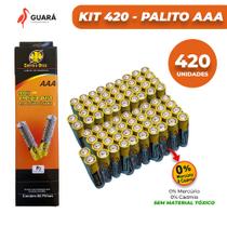 Kit 420x Pilhas AAA Palito 3A 1,5v RELINX SEGMA Zinco e Carbono Envio Imediato