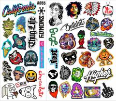 Kit 43 Adesivos Para Skate Notebook Mala Marca Skateboarding Kit 43 Adesivos Para Skate Notebook Mala Marca Skateboarding
