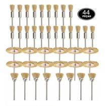 kit 44 Escova Rotativa De Latão Para Micro Retifica