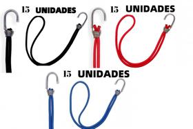 Kit 45 Elásticos Extensor Borracha Lona 3 Cores