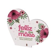 Kit 45 Lembrancinhas Coração MDF Especial Mães Homenagem com Amor
