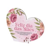 Kit 45 Lembrancinhas Coração MDF Especial Mães Homenagem com Amor