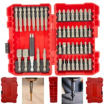 Kit 45 Pçs Jogo Bits P/ Parafusadeira / Furadeira Ponteiras C/ Imã para parafusar Imantados