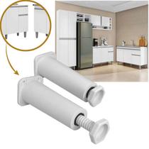 Kit 4,6,8, 10 E 12 Pé Armário de Cozinha Branco Reforçado Pezinho Regulável Para Móvel Estantes Kit 4,6,8, 10 E 12 Pé Armário de Cozinha Branco Reforçado Pezinho Regulável Para Móvel Estantes