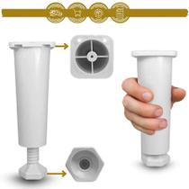 Kit 4,6,8,10 e 12 Pé Armário de Cozinha Branco Reforçado Pezinho Regulável Para Móvel Estantes