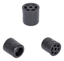 Kit 48 Batente 1'' 26mm Pvc Preto Pé Sofá Batedor Porta