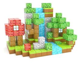 Kit 48 Bloco cubo Magnéticos Construção Minecraft Brinquedo
