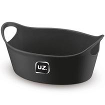 Kit 48 Cestos para Servir Batata Frita Porções Preto 28x12cm Restaurante Bar Lancheria Plus M Uz Utilidades