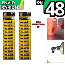 Kit 48 Cola Super Cola Instantânea 3G Multiuso Cola Cerâmica Silicone Madeira Vidro Artefatos Kit 48 Cola Super Cola Instantânea 3G Multiuso Cola Cerâmica Silicone Madeira Vidro Artefatos