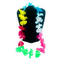 Kit 48 Colares Havaiano 6 Cores Liso Colar Festa